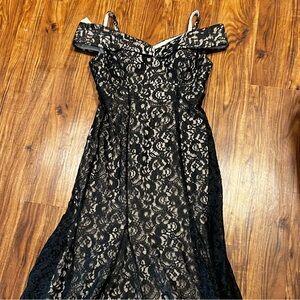 Stunning formal floor length lace gown